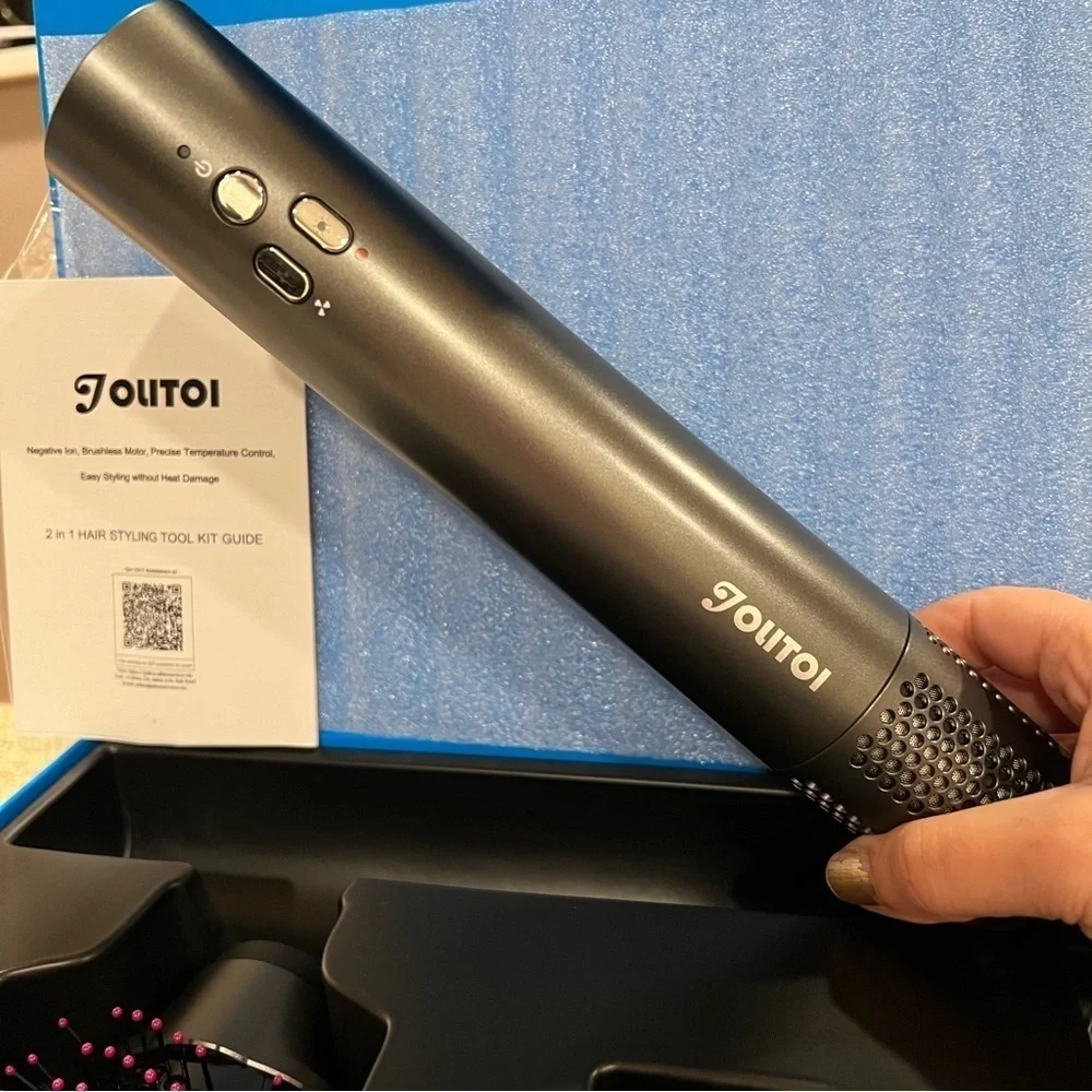Hot Air Brush Hair Styler‎ for Volumizing, Straightening, Styling Dark Grey #FD1